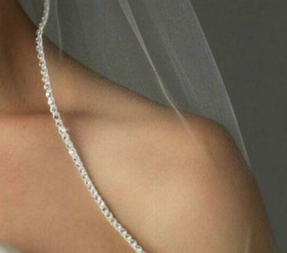 🌷 New  Wedding Veil with Beautiful Rhinestones - Picture 2 of 6